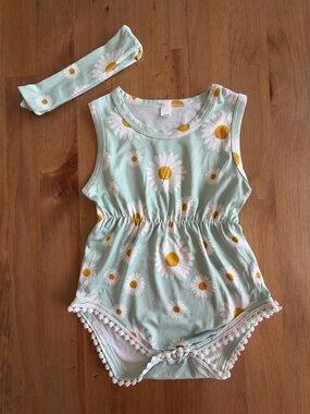 SHEIN DAISY ROMPER W/ HEADBAND